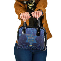 Hanukkah Jewish Festival Shoulder Handbag Meronah With Star Of David