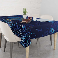 Hanukkah Jewish Festival Tablecloth Meronah With Star Of David - Wonder Print Shop