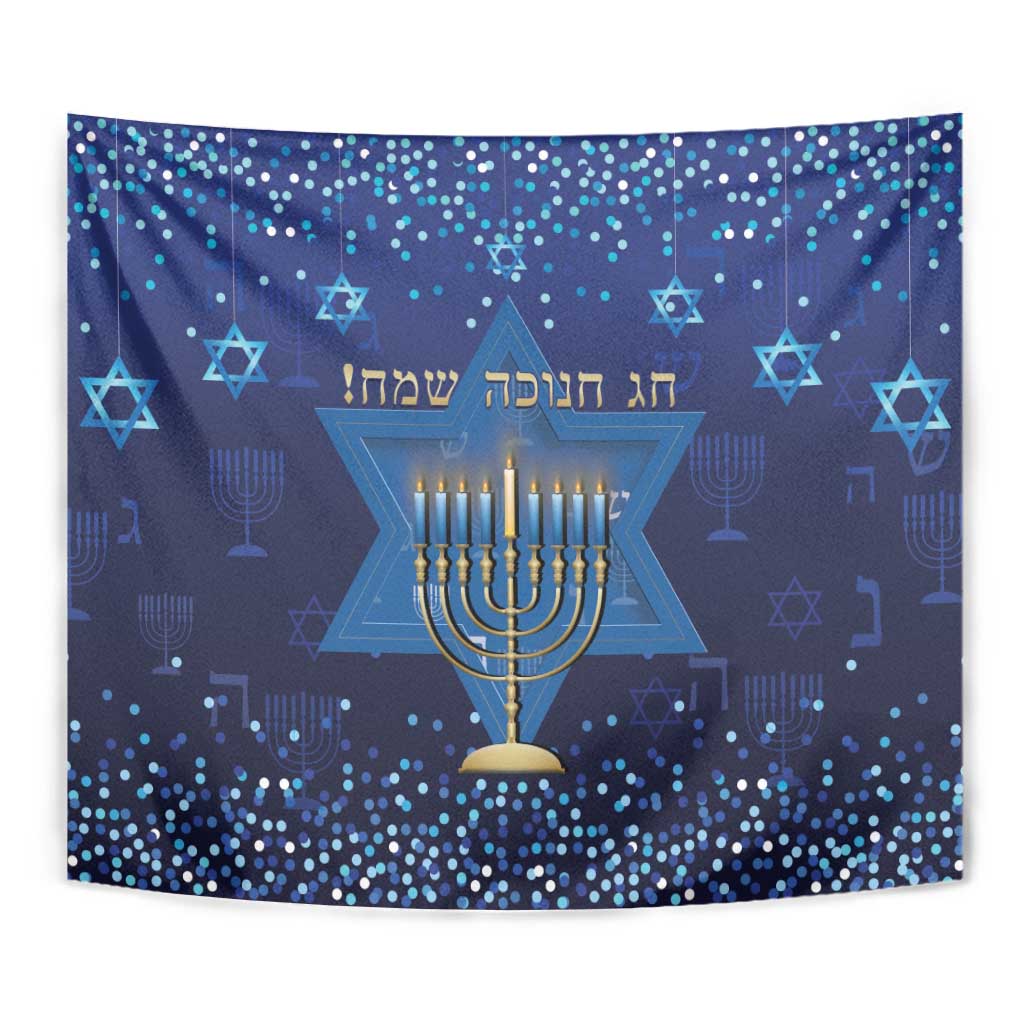 Hanukkah Jewish Festival Tapestry Meronah With Star Of David - Wonder Print Shop