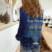 Hanukkah Jewish Festival Women Casual Shirt Meronah With Star Of David - Wonder Print Shop