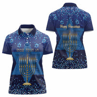 Hanukkah Jewish Festival Women Polo Shirt Meronah With Star Of David - Wonder Print Shop