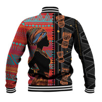 Happy International Women's Day Baseball Jacket African Women With Ethnic Pattern