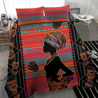 Happy International Women's Day Bedding Set African Women With Ethnic Pattern