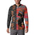 Happy International Women's Day Button Sweatshirt African Women With Ethnic Pattern