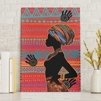 Happy International Women's Day Canvas Wall Art African Women With Ethnic Pattern