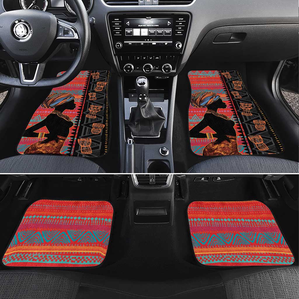 Happy International Women's Day Car Mats African Women With Ethnic Pattern