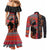 Happy International Women's Day Couples Matching Mermaid Dress and Long Sleeve Button Shirt African Women With Ethnic Pattern