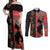 Happy International Women's Day Couples Matching Off Shoulder Maxi Dress and Long Sleeve Button Shirt African Women With Ethnic Pattern