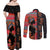 Happy International Women's Day Couples Matching Off Shoulder Maxi Dress and Long Sleeve Button Shirt African Women With Ethnic Pattern