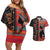 Happy International Women's Day Couples Matching Off Shoulder Short Dress and Hawaiian Shirt African Women With Ethnic Pattern