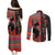 Happy International Women's Day Couples Matching Puletasi and Long Sleeve Button Shirt African Women With Ethnic Pattern