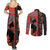 Happy International Women's Day Couples Matching Summer Maxi Dress and Long Sleeve Button Shirt African Women With Ethnic Pattern