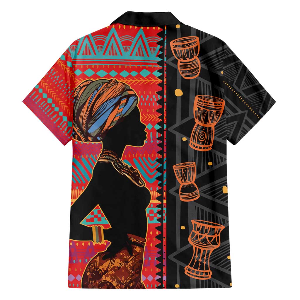 Happy International Women's Day Family Matching Long Sleeve Bodycon Dress and Hawaiian Shirt African Women With Ethnic Pattern