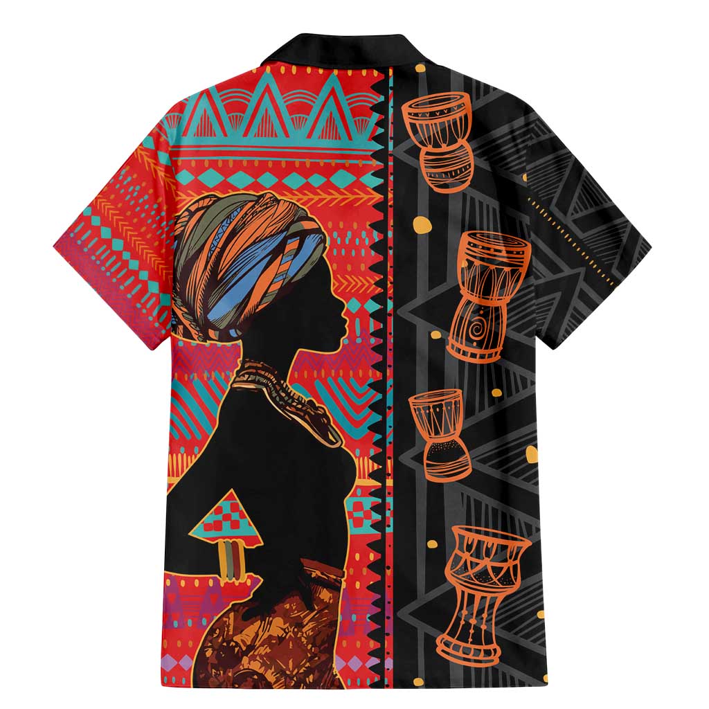 Happy International Women's Day Family Matching Mermaid Dress and Hawaiian Shirt African Women With Ethnic Pattern