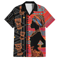 Happy International Women's Day Family Matching Off The Shoulder Long Sleeve Dress and Hawaiian Shirt African Women With Ethnic Pattern
