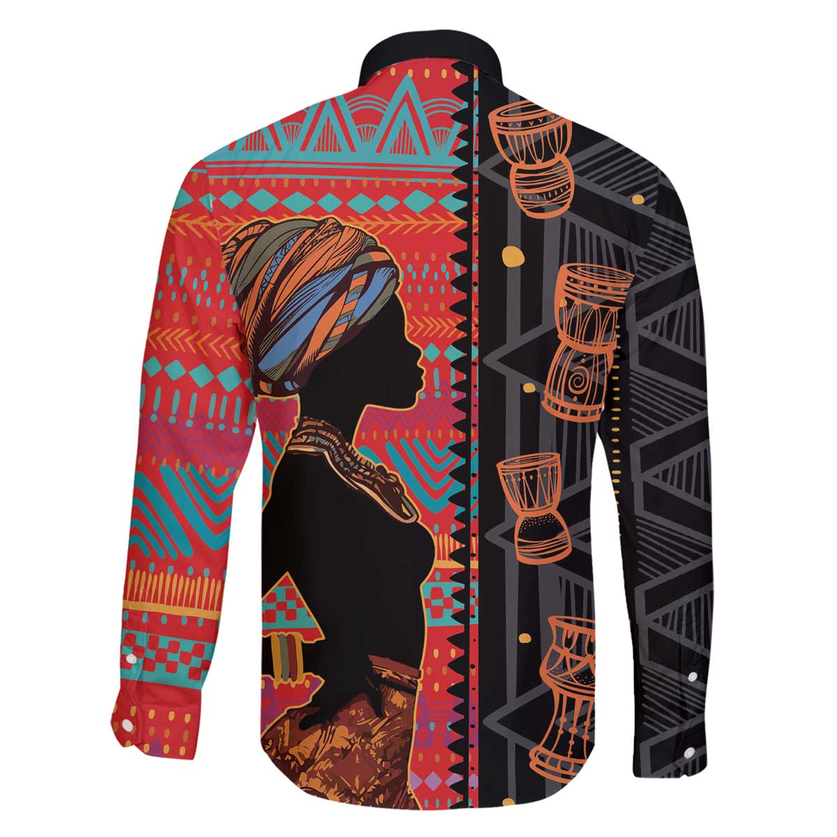 Happy International Women's Day Family Matching Off The Shoulder Long Sleeve Dress and Hawaiian Shirt African Women With Ethnic Pattern