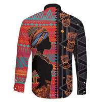 Happy International Women's Day Family Matching Off The Shoulder Long Sleeve Dress and Hawaiian Shirt African Women With Ethnic Pattern