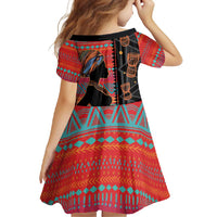 Happy International Women's Day Family Matching Off Shoulder Maxi Dress and Hawaiian Shirt African Women With Ethnic Pattern