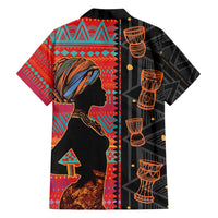Happy International Women's Day Family Matching Off Shoulder Maxi Dress and Hawaiian Shirt African Women With Ethnic Pattern