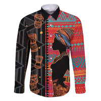 Happy International Women's Day Family Matching Tank Maxi Dress and Hawaiian Shirt African Women With Ethnic Pattern