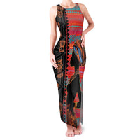 Happy International Women's Day Family Matching Tank Maxi Dress and Hawaiian Shirt African Women With Ethnic Pattern