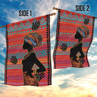 Happy International Women's Day Garden Flag African Women With Ethnic Pattern