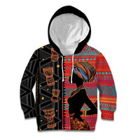 Happy International Women's Day Kid Hoodie African Women With Ethnic Pattern