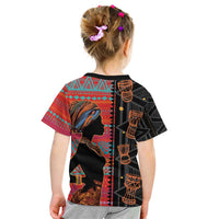 Happy International Women's Day Kid T Shirt African Women With Ethnic Pattern