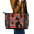Happy International Women's Day Leather Tote Bag African Women With Ethnic Pattern