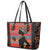 Happy International Women's Day Leather Tote Bag African Women With Ethnic Pattern