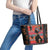 Happy International Women's Day Leather Tote Bag African Women With Ethnic Pattern