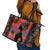 Happy International Women's Day Leather Tote Bag African Women With Ethnic Pattern