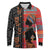 Happy International Women's Day Long Sleeve Polo Shirt African Women With Ethnic Pattern