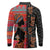 Happy International Women's Day Long Sleeve Polo Shirt African Women With Ethnic Pattern