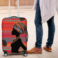 Happy International Women's Day Luggage Cover African Women With Ethnic Pattern