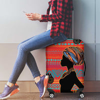 Happy International Women's Day Luggage Cover African Women With Ethnic Pattern