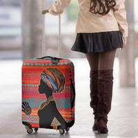 Happy International Women's Day Luggage Cover African Women With Ethnic Pattern