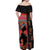Happy International Women's Day Off Shoulder Maxi Dress African Women With Ethnic Pattern