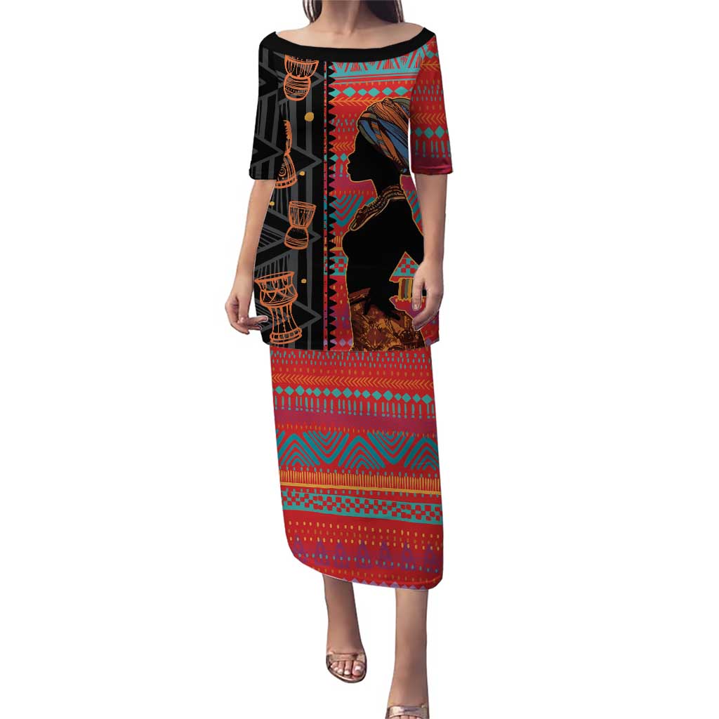 Happy International Women's Day Puletasi African Women With Ethnic Pattern - Wonder Print Shop