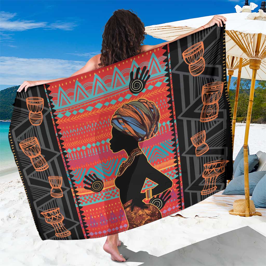 Happy International Women's Day Sarong African Women With Ethnic Pattern - Wonder Print Shop