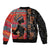 Happy International Women's Day Sleeve Zip Bomber Jacket African Women With Ethnic Pattern - Wonder Print Shop