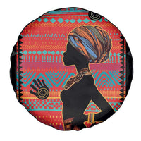 Happy International Women's Day Spare Tire Cover African Women With Ethnic Pattern - Wonder Print Shop