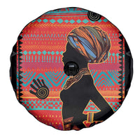 Happy International Women's Day Spare Tire Cover African Women With Ethnic Pattern - Wonder Print Shop