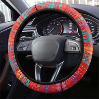 Happy International Women's Day Steering Wheel Cover African Women With Ethnic Pattern - Wonder Print Shop