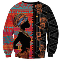 Happy International Women's Day Sweatshirt African Women With Ethnic Pattern - Wonder Print Shop