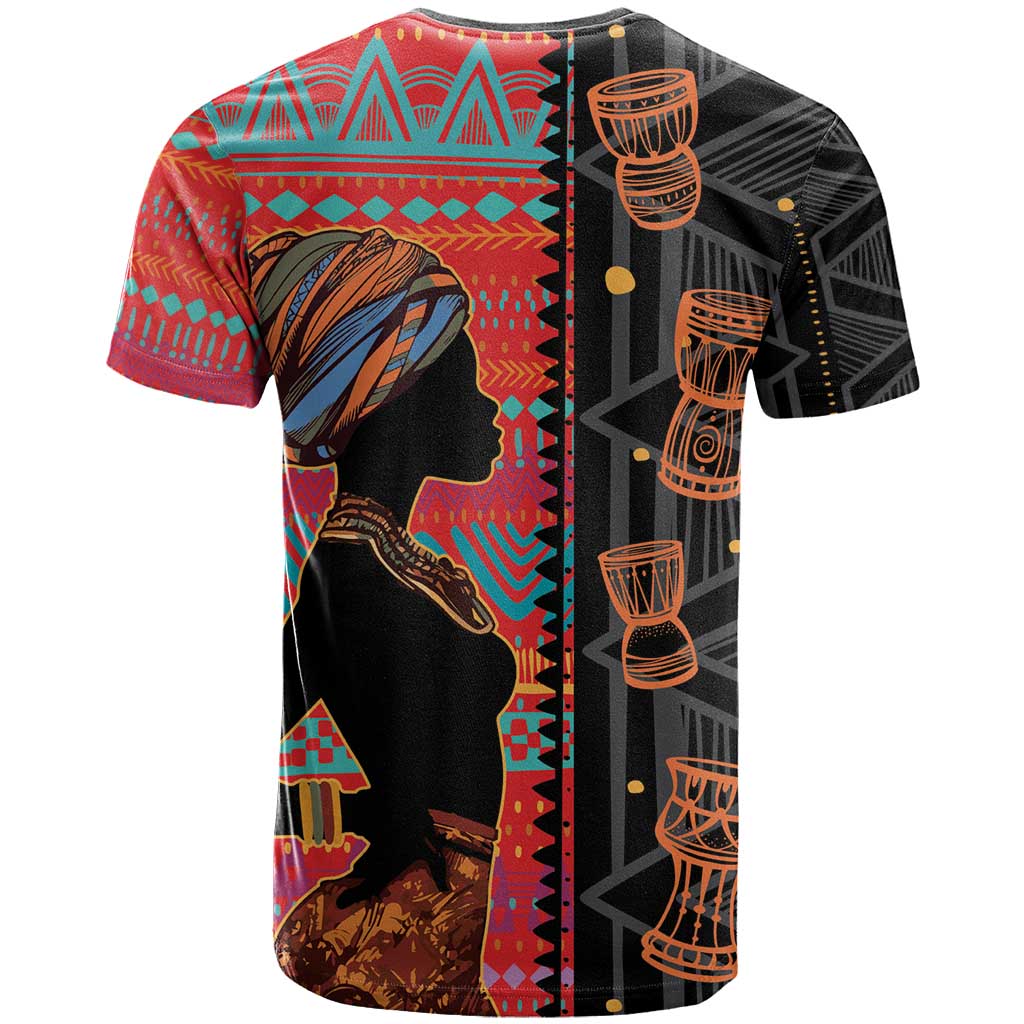 Happy International Women's Day T Shirt African Women With Ethnic Pattern - Wonder Print Shop