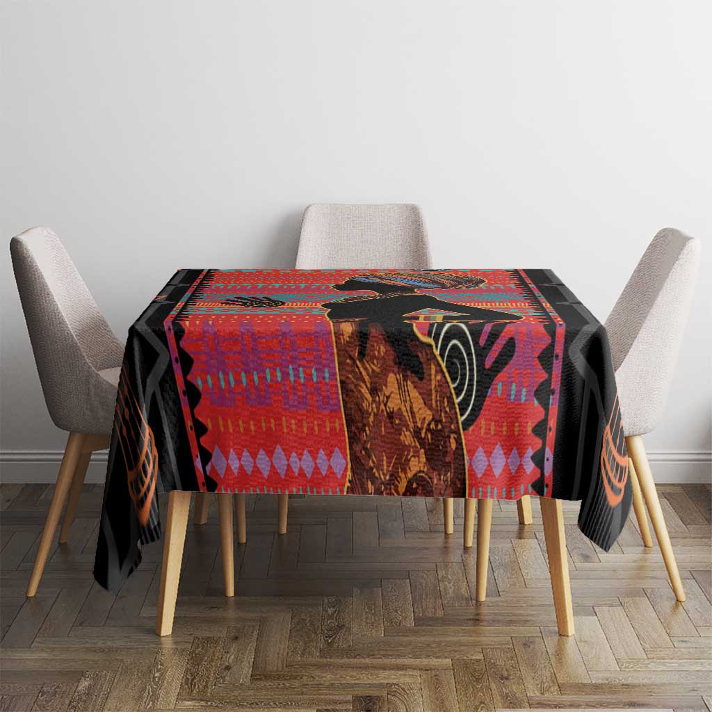 Happy International Women's Day Tablecloth African Women With Ethnic Pattern - Wonder Print Shop