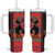Happy International Women's Day Tumbler With Handle African Women With Ethnic Pattern - Wonder Print Shop