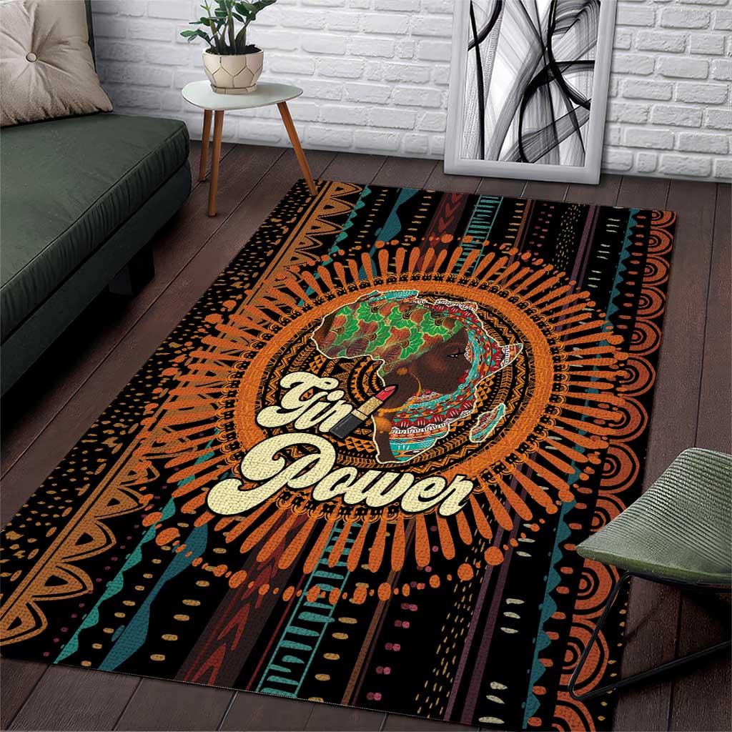 Black Girl Power Area Rug Happy International Women's Day