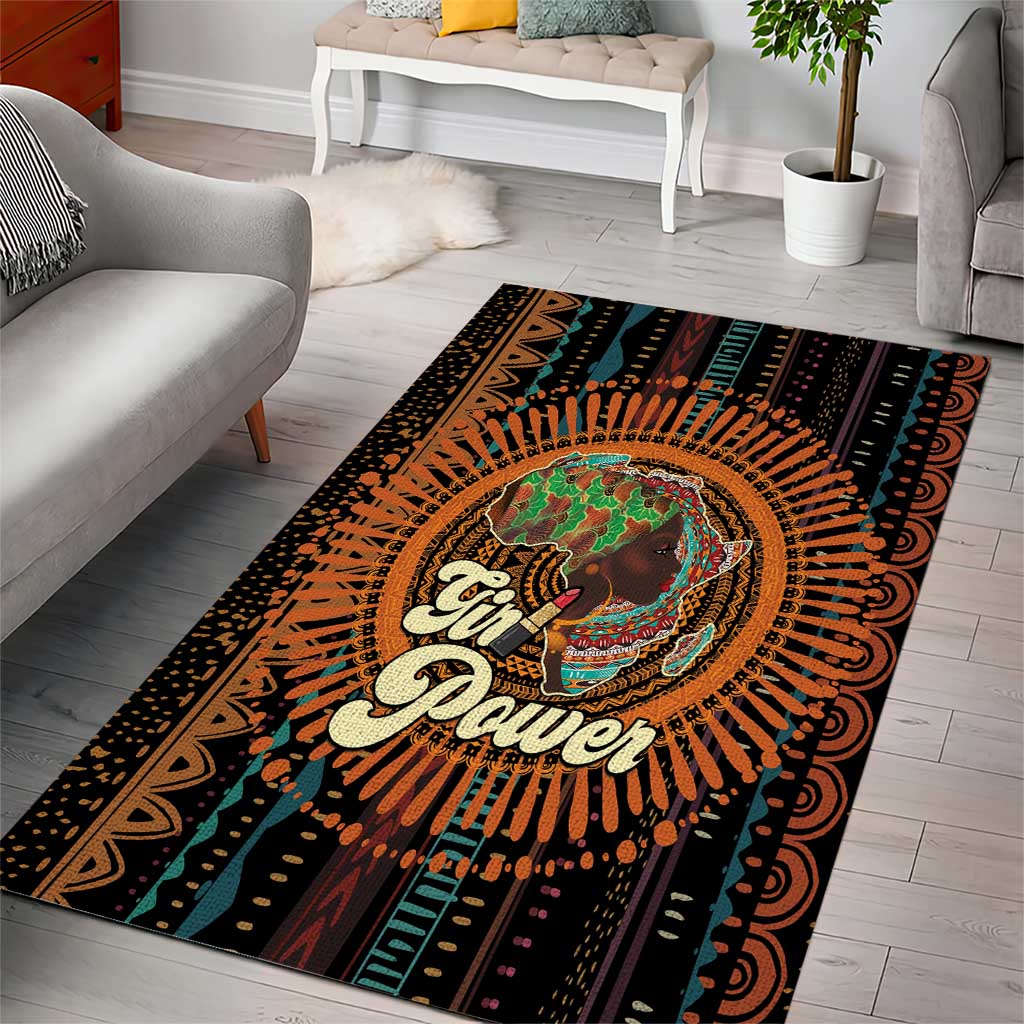 Black Girl Power Area Rug Happy International Women's Day